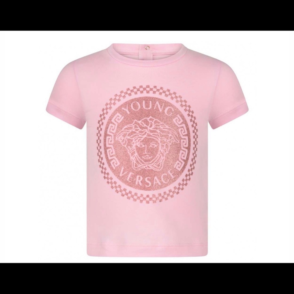 Young Versace embroidered logo t-shirt 12 m